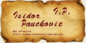 Isidor Paučković vizit kartica